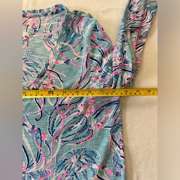 Lilly Pulitzer Etta Long Sleeve Bayside Blue Under The Moon - Picture 7 of 10